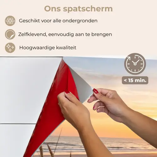 Zonsondergang - Duinen - Zee keuken achterwand spatscherm klein -spatscherm_NL