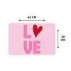 Love - Roze - Hart - Valentijn Placemat vinyl groot -specs