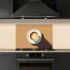 Cappuccino - Kop - Schotel - Minimalitisch keuken achterwand spatscherm klein -sfeer1
