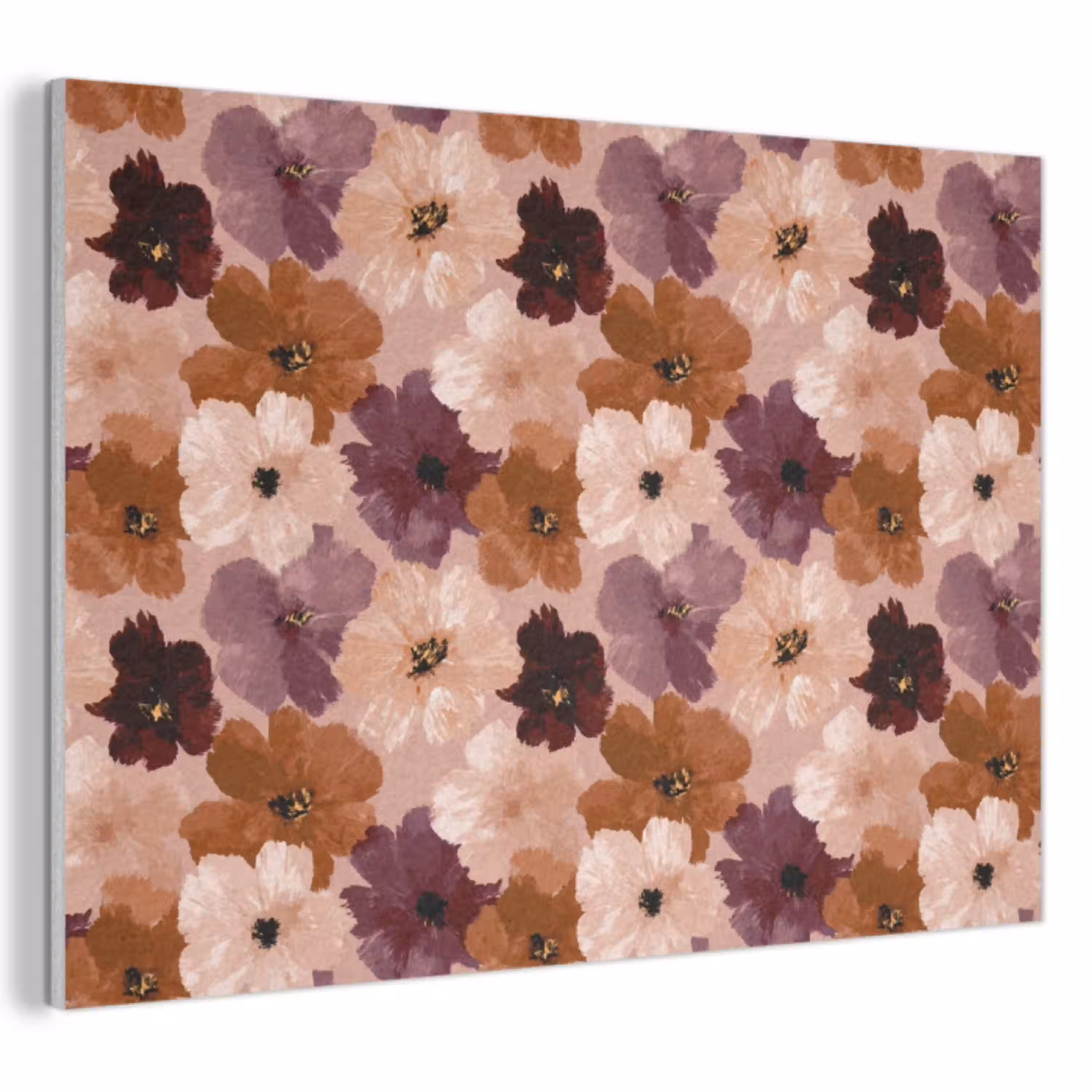 Bloemen - Abstract - Aardetinten PET vilt klein 837 -3d