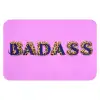 Felroze - Badass - Panterprint - Schaduw Badmat klein -3d
