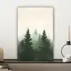 Sparren - Bomen - Groen - Beige canvas 2cm klein -sfeer6
