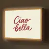 Ciao bella - Rood - Wit - Minimalistisch Light Box met batterij (Wandlamp) middel -z3d_website