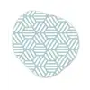Groen - Geometrie - Patronen - Abstract Wandcirkel Organisch Forex 3mm klein 629 -3d