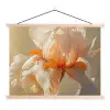 Close up - Oranje - Iris textielposter latten blank klein -3d