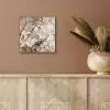 Bloemen - Wit - Goud - Beige  - Luxe aluminium wit klein -sfeer4