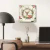 Kerstkrans - Hert - Hulst - Rood plexiglas 5mm klein -sfeer6