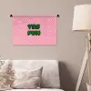 Yes fun - Groen - Roze - Stippen Wandkleed katoen klein -sfeer4