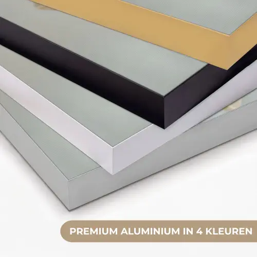 Narcissen - Geel - Bloemblaadjes Textielframe zwart klein -USP_kleurenNL