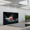 Tomaat - Groente - Stilleven - Water - Rood keuken achterwand spatscherm klein -3d_schuin