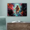 Astronaut - Graffiti - Ruimte - Neon canvas 2cm klein -sfeer4