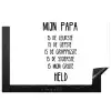 Quotes - Papa is mijn grote held - Spreuken - Papa Inductie beschermer vinyl 3mm klein -3d