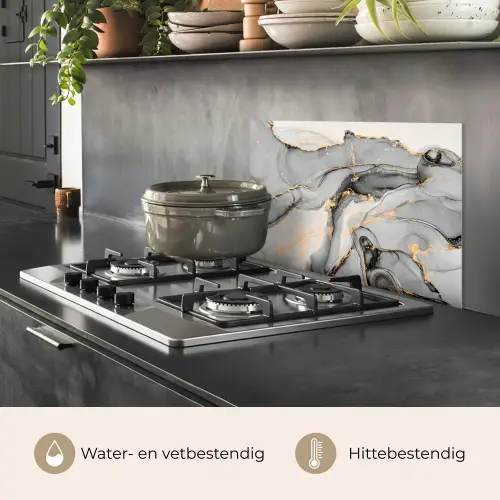 Marmer - Goud - Grijs keuken achterwand spatscherm klein -usp_NL
