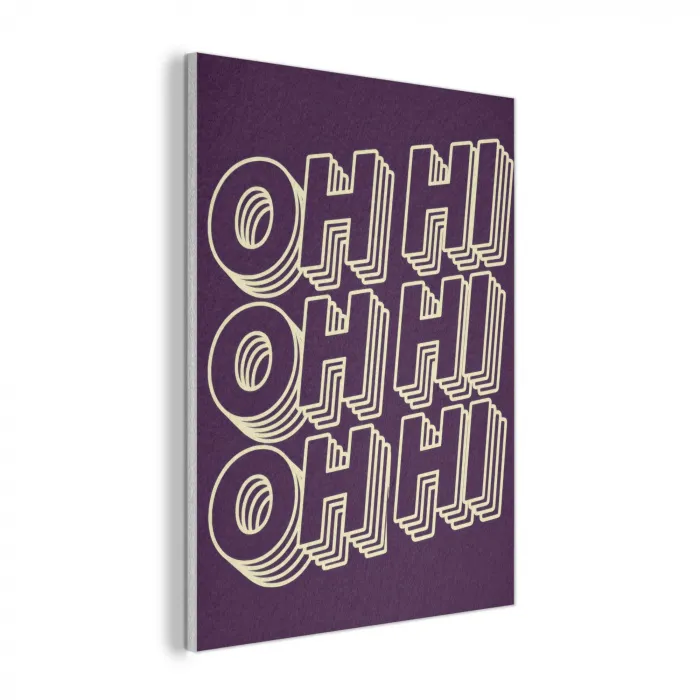 Oh hi - Paars - 3D PET vilt klein -3d