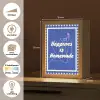 Lijntekening - Vrouw - Quote - Blauw Light Box met kabel (Wandlamp) klein -USP_websiteoverzichtNL