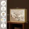 Bloemen - Natuur - Wit - Bloesem - Abstract Light Box met batterij (Wandlamp) middel -USP_websiteoverzichtNL