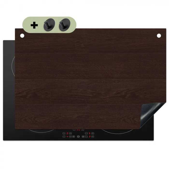 Patroon - Hardhout - Plank Inductie beschemer met haakjes klein 777 -3d