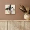 Penseelstreken - Ruw - Abstract - Beige aluminium wit klein -sfeer4
