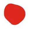 Rood - Kleur - Effen Wandcirkel Organisch Forex 3mm klein 629 -3d