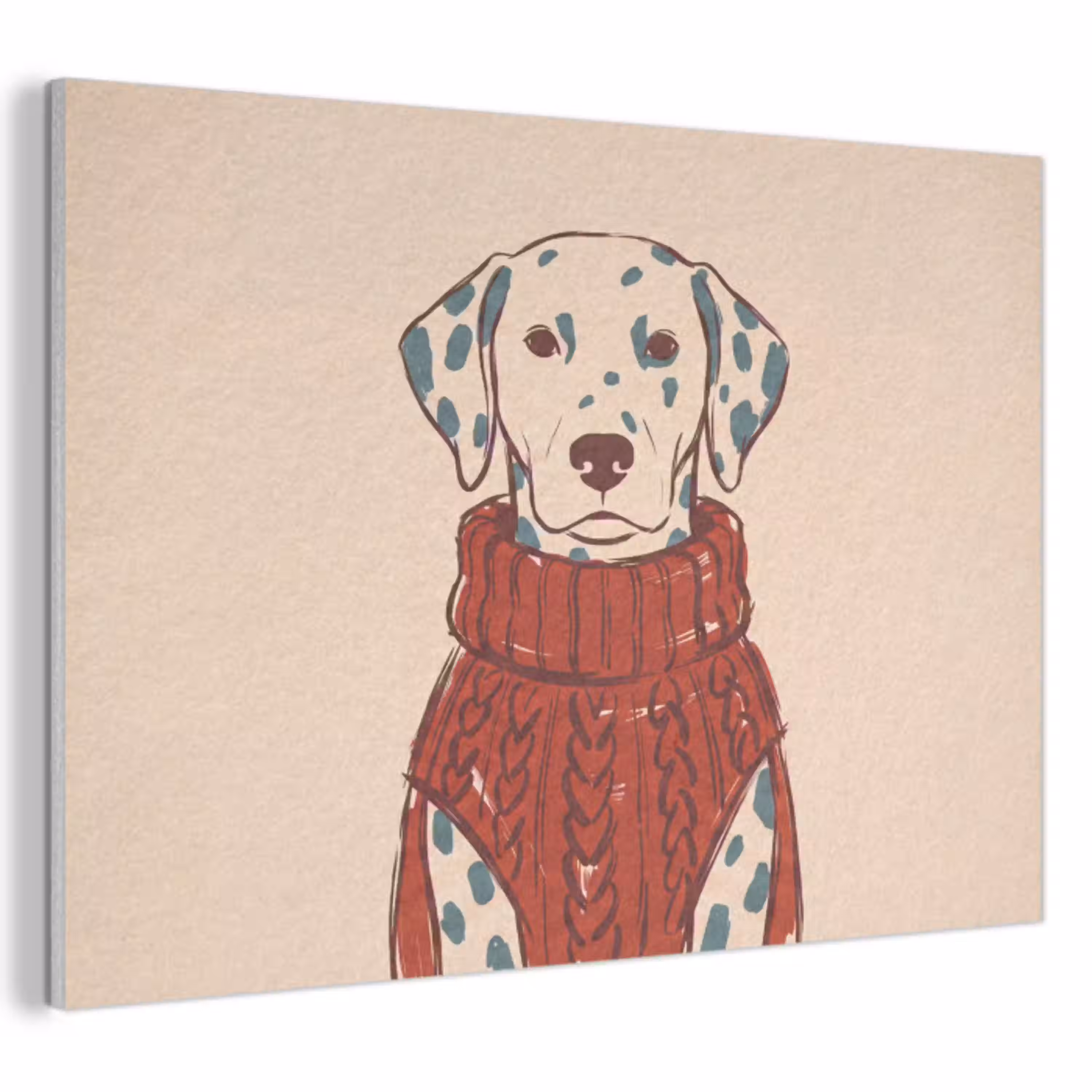 Hond - Trui - Winter - Dieren - Rood PET vilt klein -3d