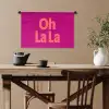 Oh la la - Luipaardprint - Roze Wandkleed katoen klein -sfeer6