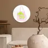 Netzakje - Roze - Illustratie - Limoenen Wandcirkel kunststof plaat 5mm dik klein -sfeer1