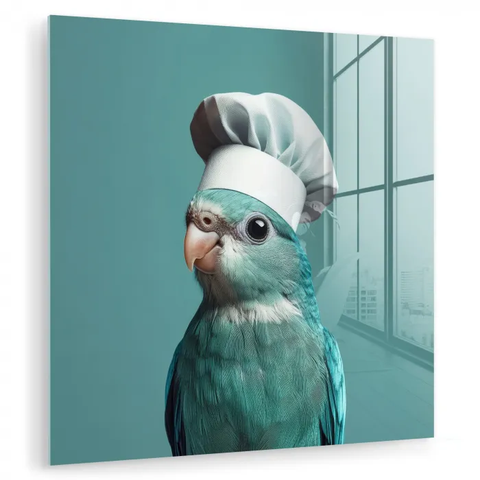 Parkiet - Vogel - Koksmuts - Cute plexiglas 5mm klein -zzzproduct_nieuw