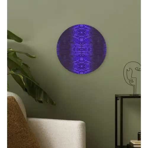 Slang - Boa - Paars - Blauw Wandcirkel plexiglas klein 852 -sfeer3