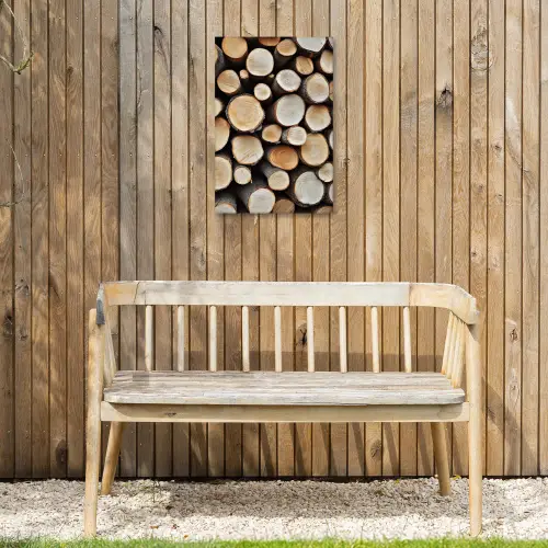 Hout - Boomstammen - Textuur Tuinposter op houten frame 2 cm dik klein -sfeer4