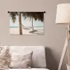 Hangmat - Palmbomen - Strand - Zee Wandkleed katoen klein -sfeer4