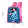 Piraten octopus met een hoed Kinderrugzak - Roze middel -productfoto_formaten