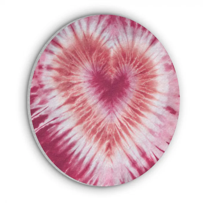 Hartvorm - Roze - Tie dye Akoestische PET Vilt - Rond klein -3d