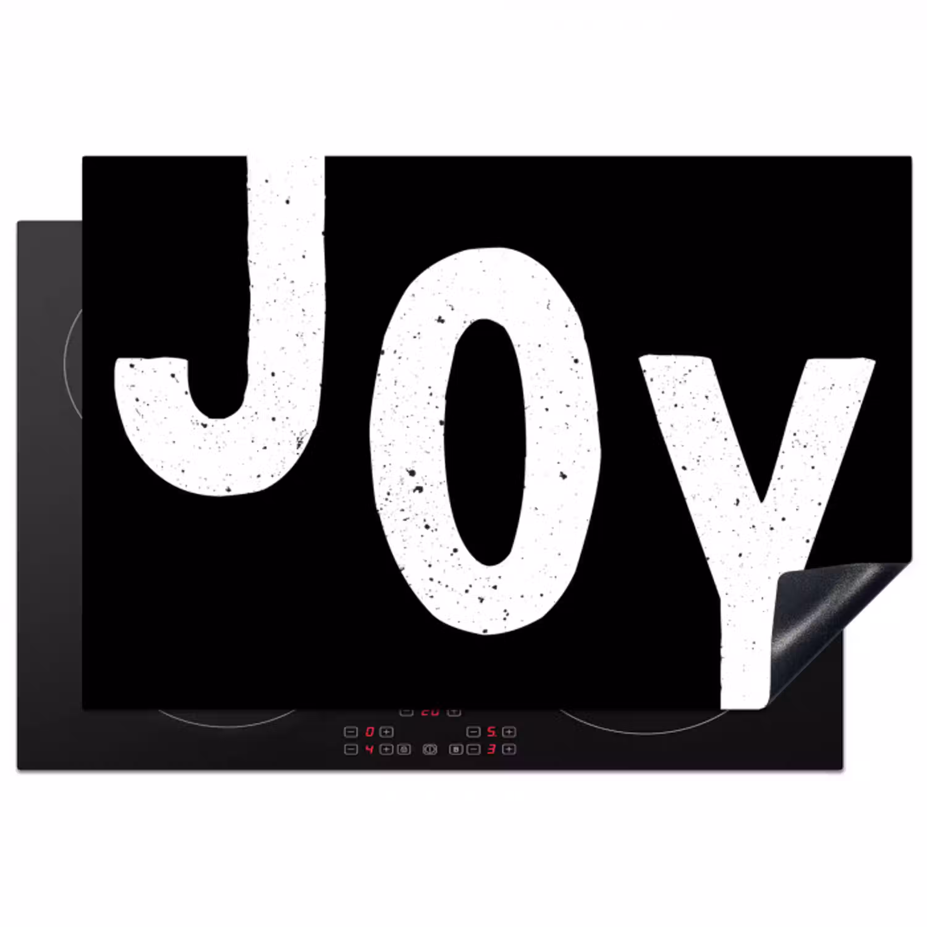 Kerstmis - Quotes - Joy - Zwart - Feest Inductie beschermer vinyl 3mm klein -3d