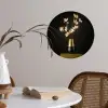 Sierlijk - Boeket - Goud - Vaas Wandcirkel behangsticker klein -sfeer3