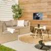 Stier - Zwart - Abstract - Horens tuinposter los doek klein -sfeer4
