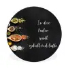 Quotes - Keuken - Spreuken - In deze keuken wordt gekookt met liefde - Liefde Wandcirkel aluminium klein -3d