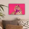 Tijger - Modern - Neon canvas 2cm klein -sfeer1