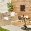 Bruin - Quote - Bloemen - Zomer tuinposter los doek klein -sfeer4