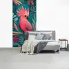 Kaketoe - Tropische bladeren - Tak fotobehang vinyl groot -slaapkamer