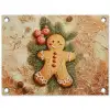 Kerstmis - Koekje - Poppetje - Speculaas tuinposter los doek klein -3d
