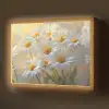 Madeliefjes - Wit - Zonlicht Light Box met batterij (Wandlamp) middel -z3d_website
