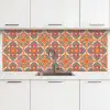 Patroon - Hippie - Oranje keuken achterwand 2 middel 871 -3d