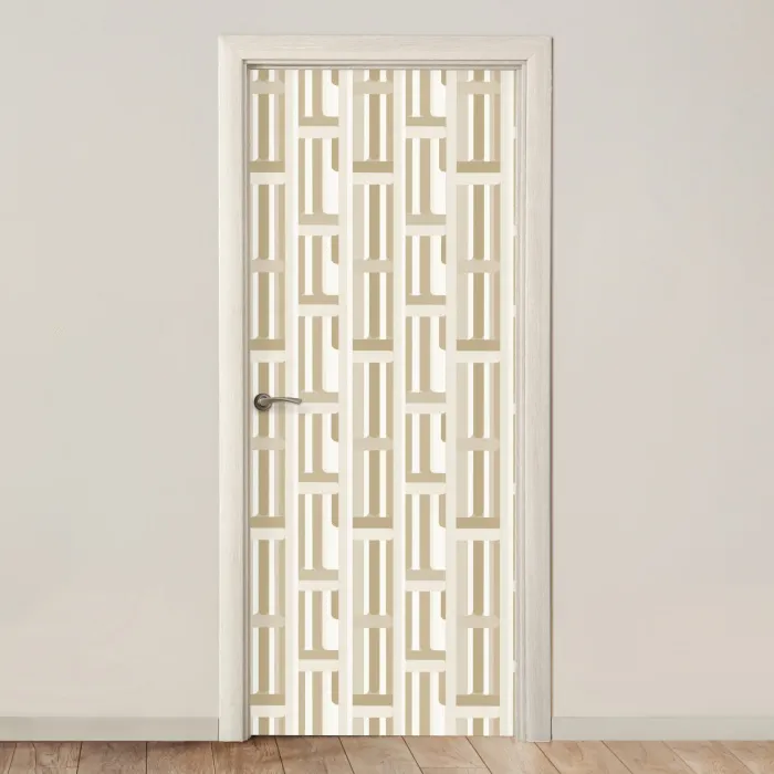 Modern - Geometrisch - Beige deurposter klein 289 -3d_beige