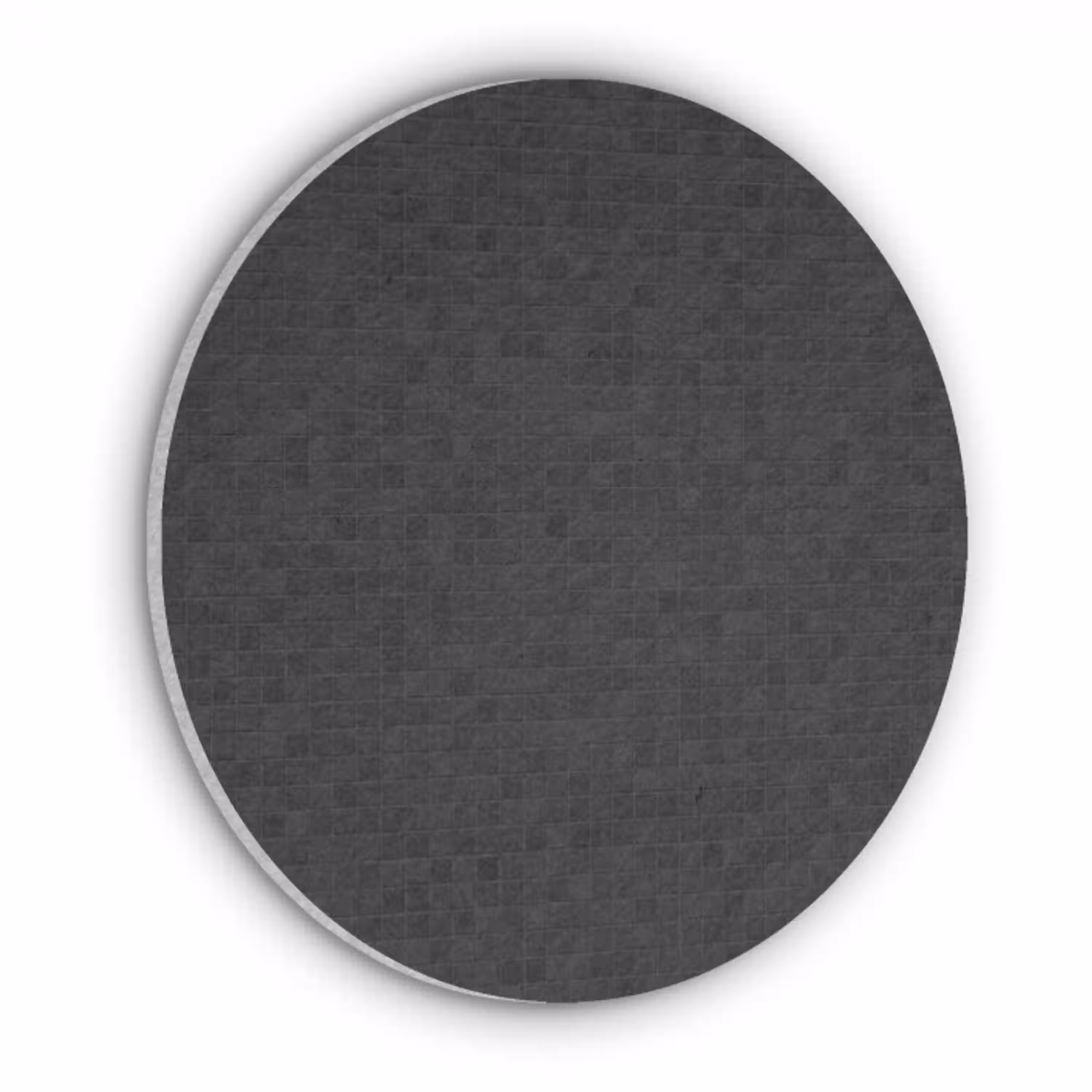 Mozaïek - Patroon - Antraciet - Zwart Akoestische PET Vilt - Rond klein 838 -3d