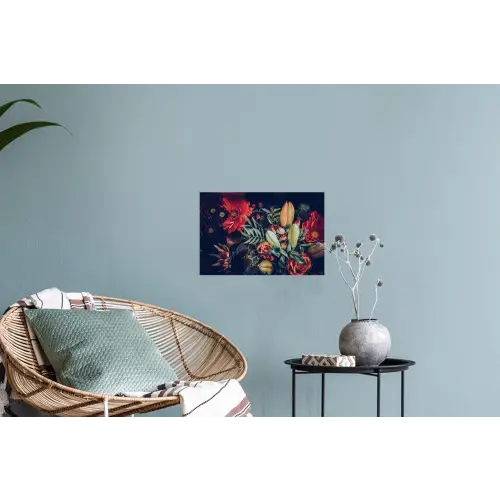 Boeket - Stilleven - Bloemen - Planten - Rood Muursticker klein -plant