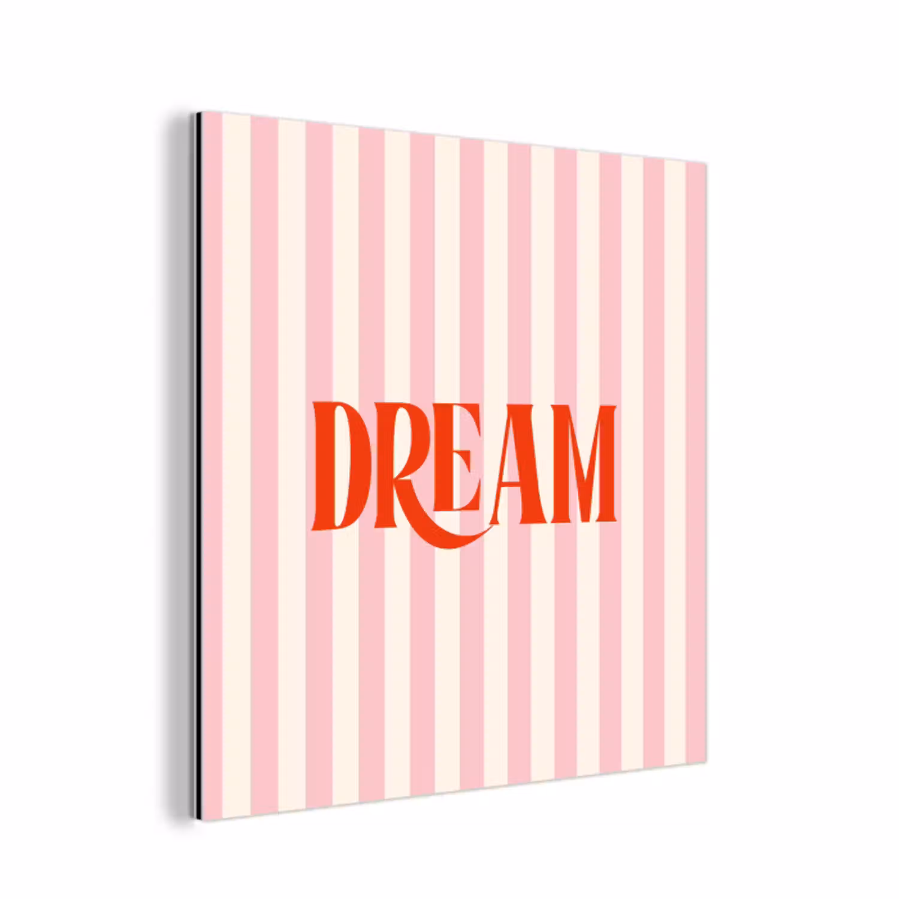 Zachtroze - Rood - Strepen - Dream aluminium wit klein -3d