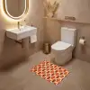 Geometrisch - Retro - Oranje WCmat klein 1009 -sfeer3
