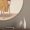 Illustratie - Mascara - Vrouw - Geel Akoestische PET Vilt - Rond klein -sfeer5_closeup