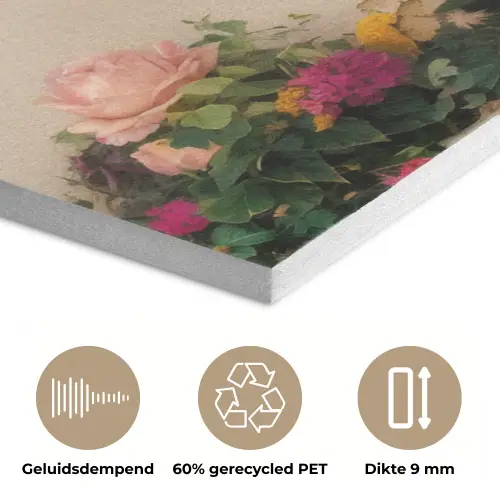 Rozen - Muur - Vintage PET vilt middel -closeup_NL
