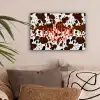 Koeienprint - Limited edition - Rood canvas 2cm klein -sfeer1